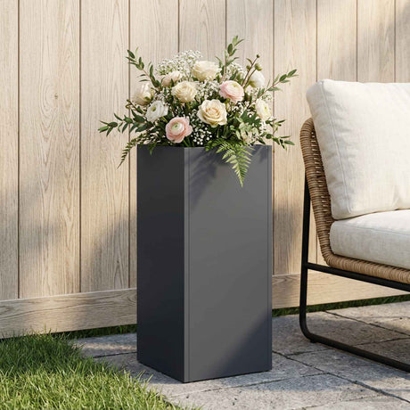 Vidaxl plantenbak antraciet 20 x 20 x 50 cm koudgewalst staal