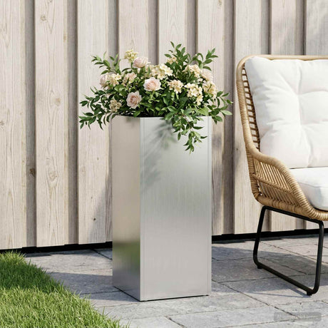 Vidaxl plantenbak zilver 20 x 20 x 50 cm gegalvaniseerd staal