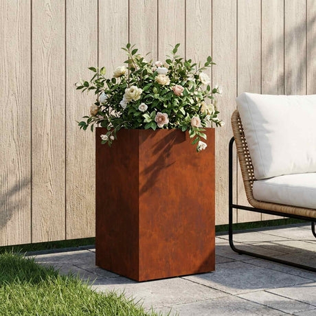 Vidaxl plantenbak roestkleurig 30 x 30 x 40 cm weervast staal