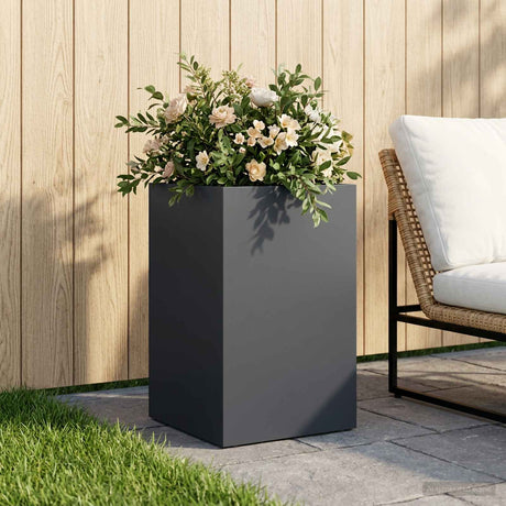 Vidaxl plantenbak antraciet 40 x 40 x 50 cm koudgewalst staal