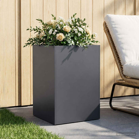 Vidaxl plantenbak antraciet 40 x 40 x 75 cm koudgewalst staal