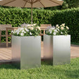 Vidaxl plantenbak 2 st zilver 40 x 40 x 75 cm gegalvaniseerd staal
