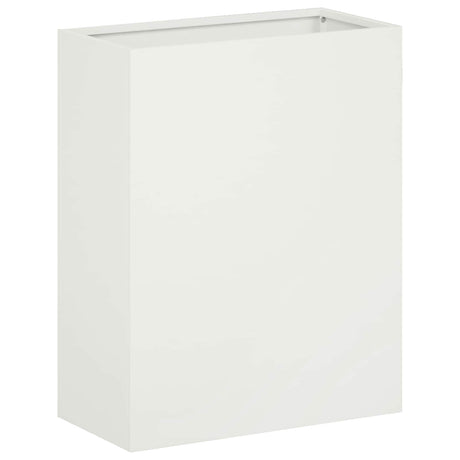 Vidaxl plantenbak 2 st wit 40 x 20 x 50 cm koudgewalst staal