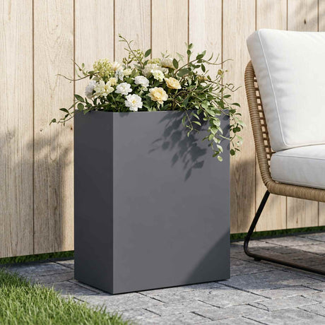 Vidaxl plantenbak antraciet 40 x 20 x 50 cm koudgewalst staal