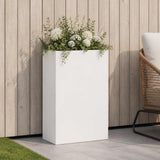 Vidaxl plantenbak wit 40 x 20 x 75 cm koudgewalst staal