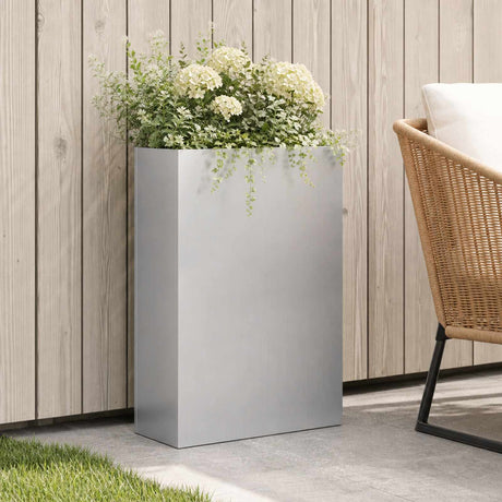 Vidaxl plantenbak zilver 50 x 20 x 75 cm gegalvaniseerd staal