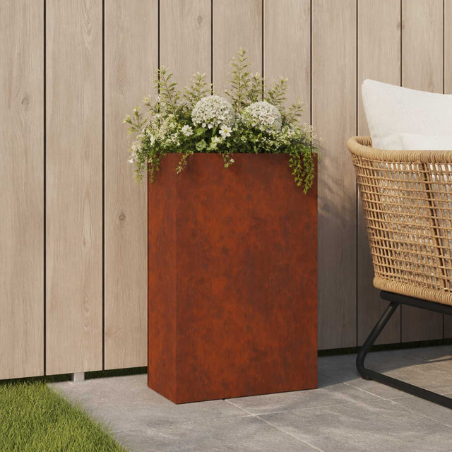 Vidaxl plantenbak roestkleurig 50 x 20 x 75 cm weervast staal
