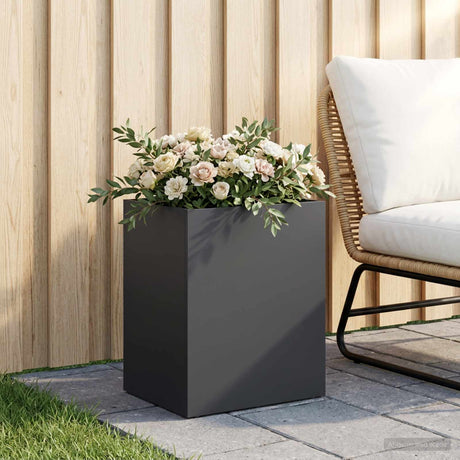 Vidaxl plantenbak zwart 40 x 30 x 40 cm koudgewalst staal