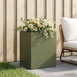 Vidaxl plantenbak olijfgroen 40 x 30 x 50 cm koudgewalst staal