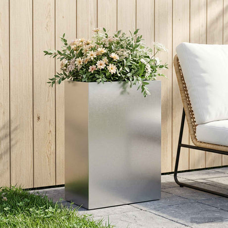 Vidaxl plantenbak zilver 40 x 30 x 75 cm roestvrij staal