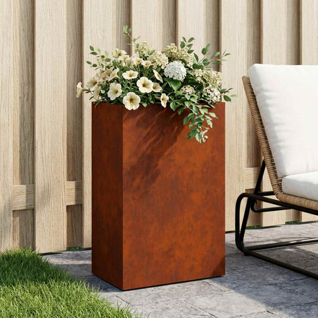 Vidaxl plantenbak roestkleurig 40 x 30 x 75 cm weervast staal