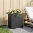 Vidaxl plantenbak zwart 50 x 30 x 50 cm koudgewalst staal