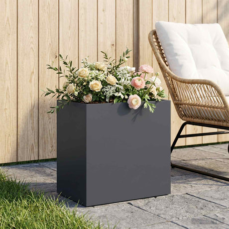 Vidaxl plantenbak antraciet 50 x 30 x 50 cm koudgewalst staal
