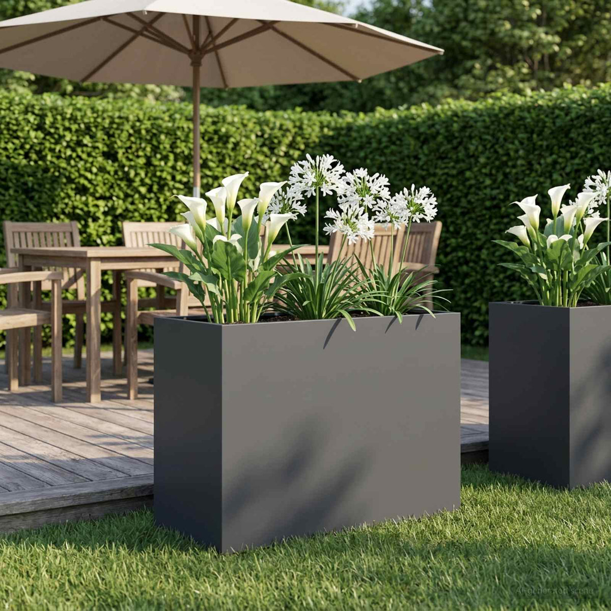 Vidaxl plantenbak antraciet 60 x 30 x 50 cm koudgewalst staal