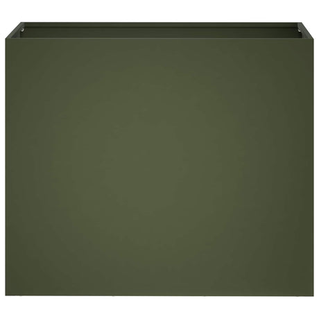 Vidaxl plantenbak olijfgroen 60 x 30 x 50 cm koudgewalst staal