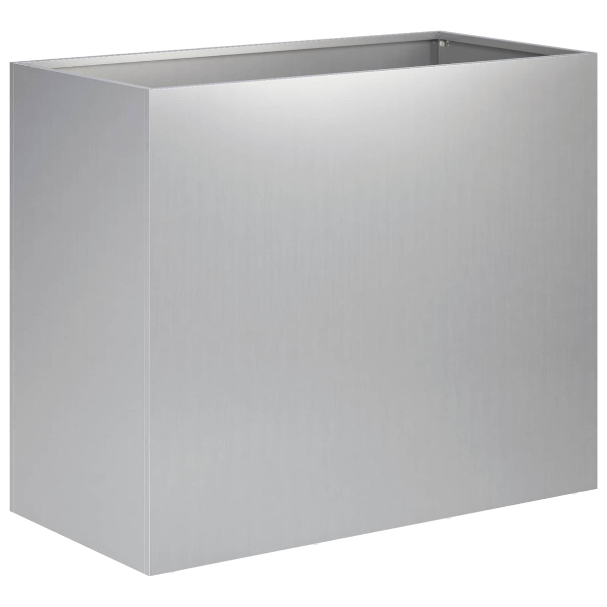 Vidaxl plantenbak 2 st zilver 60 x 30 x 50 cm gegalvaniseerd staal