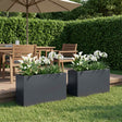 Vidaxl plantenbak 2 st antraciet 80 x 30 x 50 cm koudgewalst staal