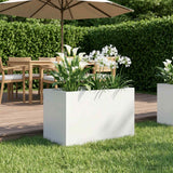 Vidaxl plantenbak wit 50 x 40 x 40 cm koudgewalst staal
