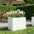Vidaxl plantenbak wit 50 x 40 x 50 cm koudgewalst staal