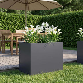 Vidaxl plantenbak antraciet 50 x 40 x 50 cm koudgewalst staal