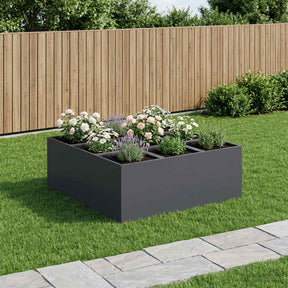 Vidaxl plantenbak antraciet 100 x 100 x 40 cm koudgewalst staal