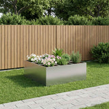 Vidaxl plantenbak zilver 100 x 100 x 40 cm gegalvaniseerd staal