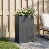 Vidaxl plantenbak antraciet 50 x 30 x 75 cm koudgewalst staal