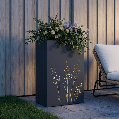 Vidaxl plantenbak antraciet 50 x 30 x 75 cm koudgewalst staal