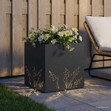 Vidaxl plantenbak antraciet 50 x 50 x 49 cm koudgewalst staal