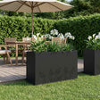 Vidaxl plantenbak zwart 80 x 20 x 49 cm koudgewalst staal