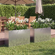 Vidaxl plantenbak 2 st zilver 80 x 20 x 49 cm gegalvaniseerd staal