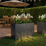 Vidaxl plantenbak antraciet 80 x 30 x 49 cm koudgewalst staal