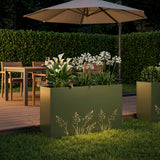 Vidaxl plantenbak olijfgroen 80 x 30 x 49 cm koudgewalst staal