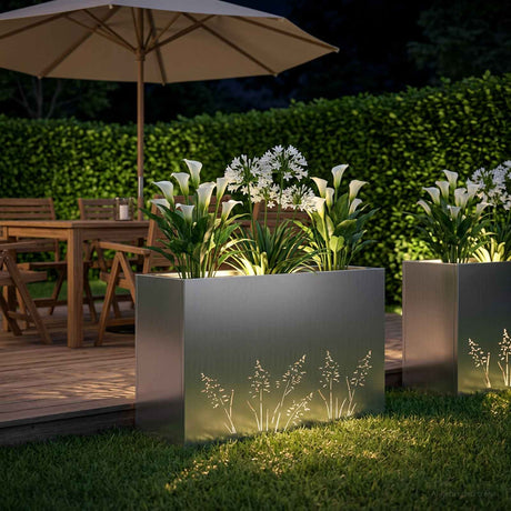 Vidaxl plantenbak zilver 80 x 30 x 49 cm gegalvaniseerd staal