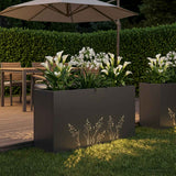 Vidaxl plantenbak zwart 100 x 20 x 49 cm koudgewalst staal