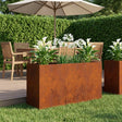 Vidaxl plantenbak roestkleurig 100 x 20 x 49 cm weervast staal