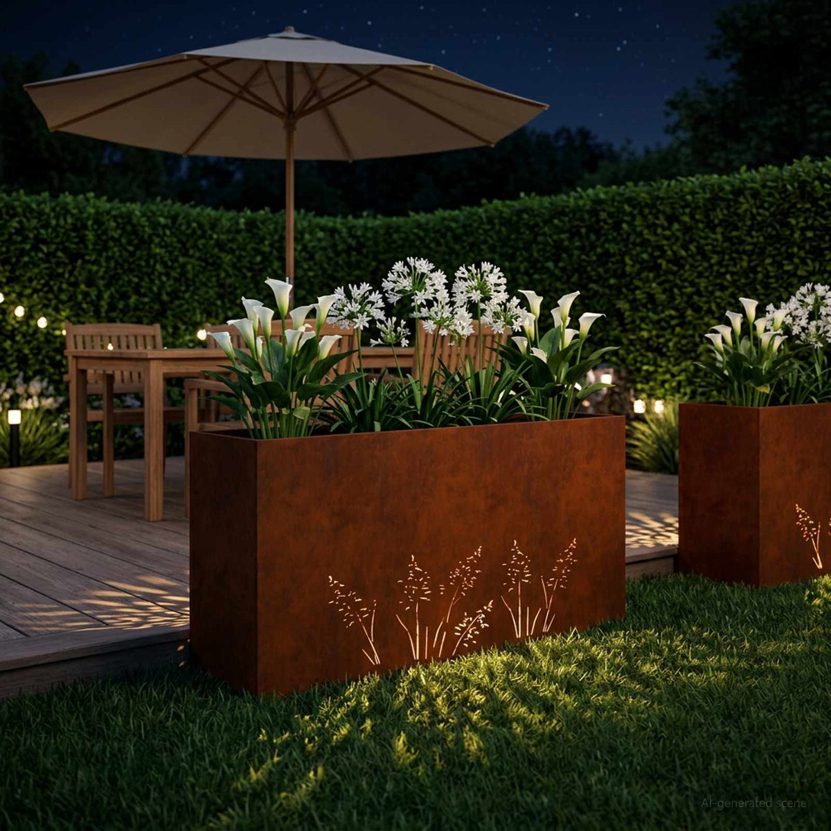 Vidaxl plantenbak roestkleurig 100 x 20 x 49 cm weervast staal