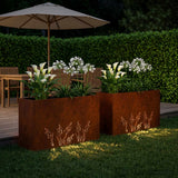 Vidaxl plantenbak 2 st roestkleurig 100 x 20 x 49 cm weervast staal