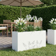 Vidaxl plantenbak wit 100 x 30 x 49 cm koudgewalst staal