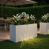Vidaxl plantenbak wit 100 x 30 x 49 cm koudgewalst staal