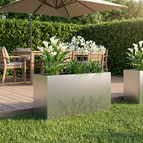 Vidaxl plantenbak zilver 100 x 30 x 49 cm gegalvaniseerd staal