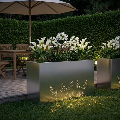 Vidaxl plantenbak zilver 100 x 30 x 49 cm gegalvaniseerd staal