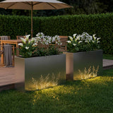 Vidaxl plantenbak 2 st zilver 100 x 30 x 49 cm gegalvaniseerd staal