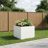 Vidaxl plantenbak wit 80 x 80 x 60 cm koudgewalst staal