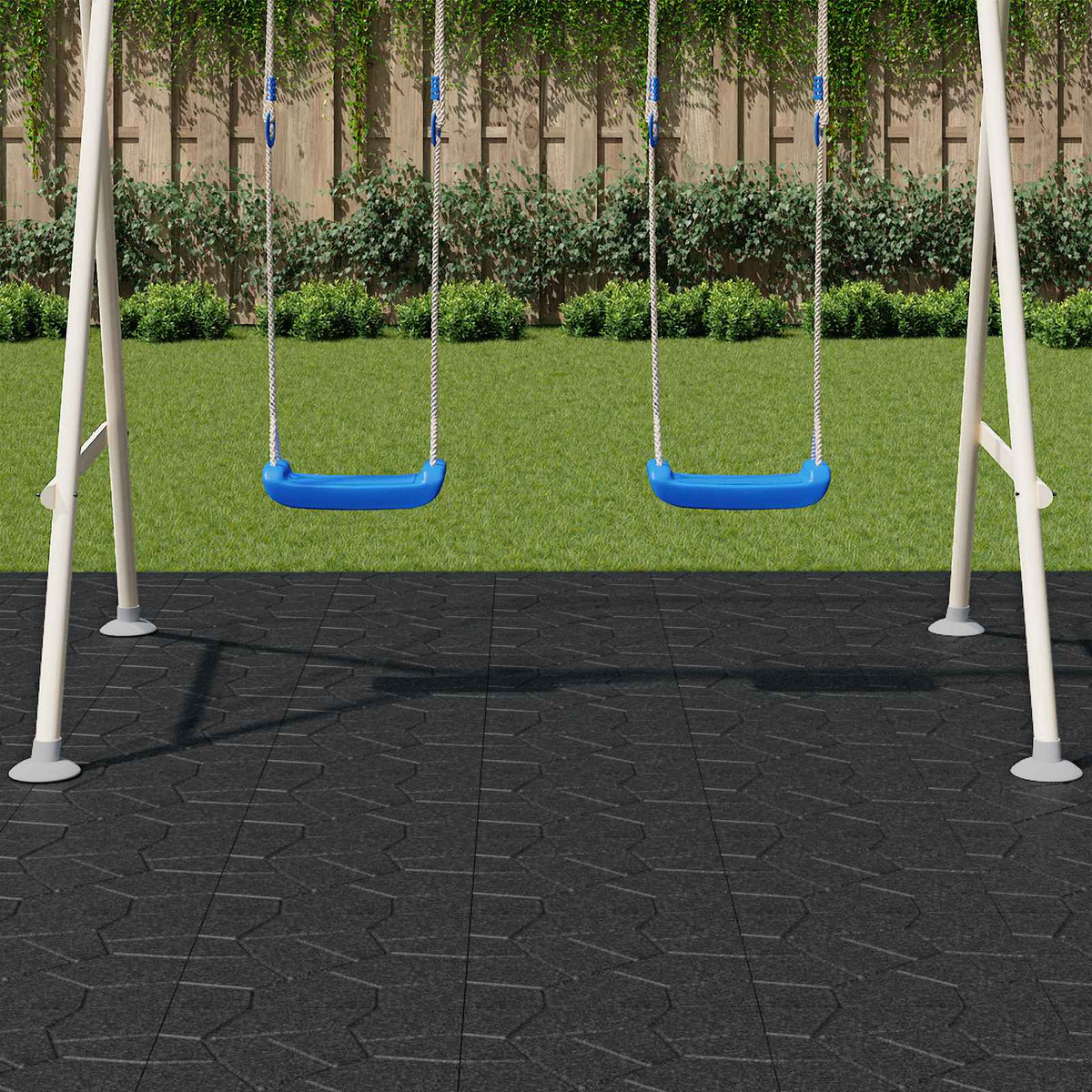Vidaxl stapsteen 6 st zwart 40,5 x 40,5 x 2 cm rubber