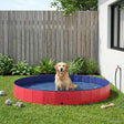 Vidaxl honden zwembad ø300 x 38 cm dik pvc rood