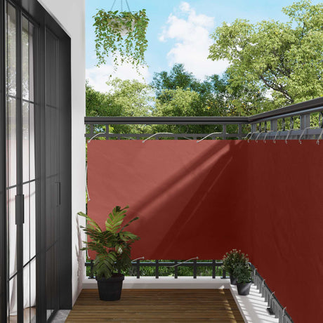 Vidaxl balkon scherm 110 x 1000 cm oxford stof rechthoekig terracotta