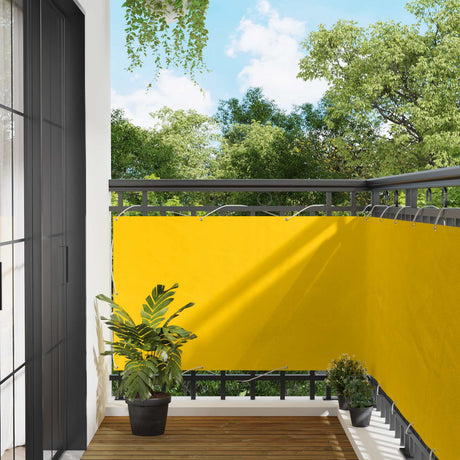 Vidaxl balkon scherm 100 x 1000 cm oxford stof rechthoekig geel