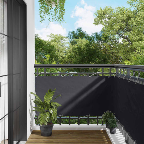Vidaxl balkon scherm 75 x 200 cm oxford stof rechthoekig zwart