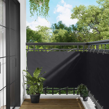 Vidaxl balkon scherm 90 x 200 cm oxford stof rechthoekig zwart